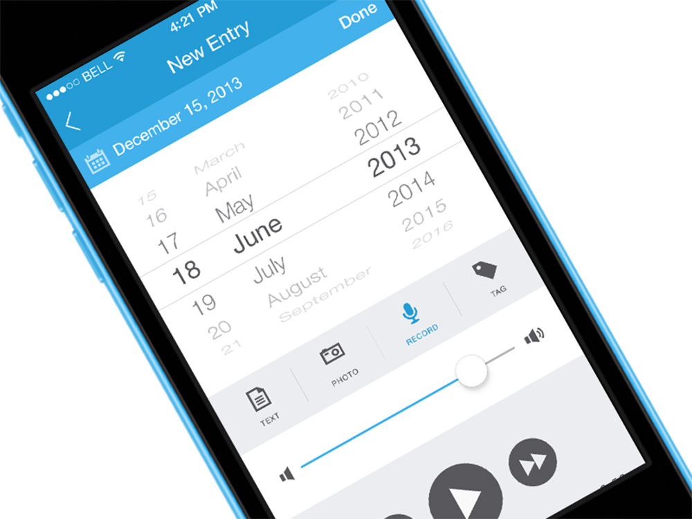 journal mobile app calendar