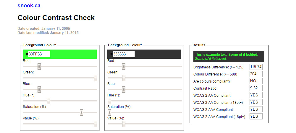 snook color contrast wcag checker